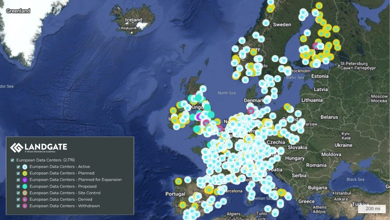 LandGate maps 2,100 European facilities